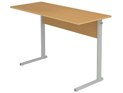 Стол школьный 2-местный 6 г/р нерегулируемый (бук, м/к серый, прямоугольная труба)