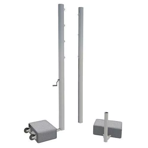 Стойки волейбольные профессиональные алюминиевые 100х120 мм под противовесы SPORTWERK