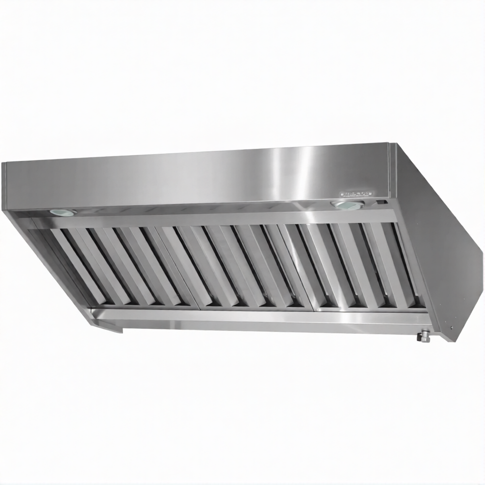 Зонт вытяжной полуоткрытый ЗВПн 400х1000х1600 «Norma Inox» островной (к-т светильников)