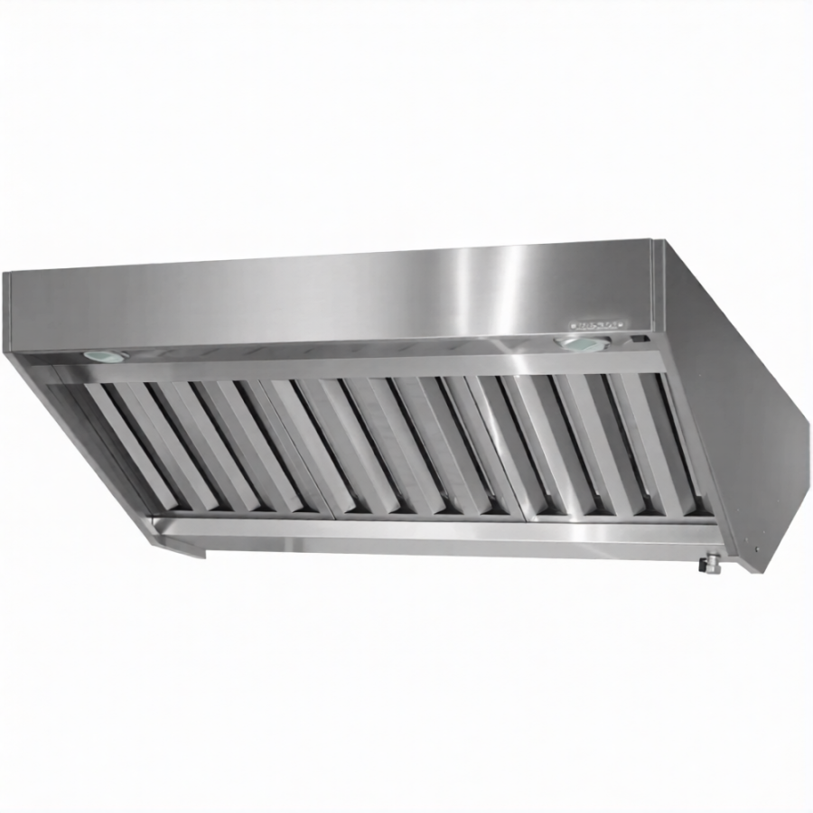 Зонт приточно-вытяжной полуоткрытый ЗППн 400х1000х1600 «Norma Inox» островной (к-т светильников)