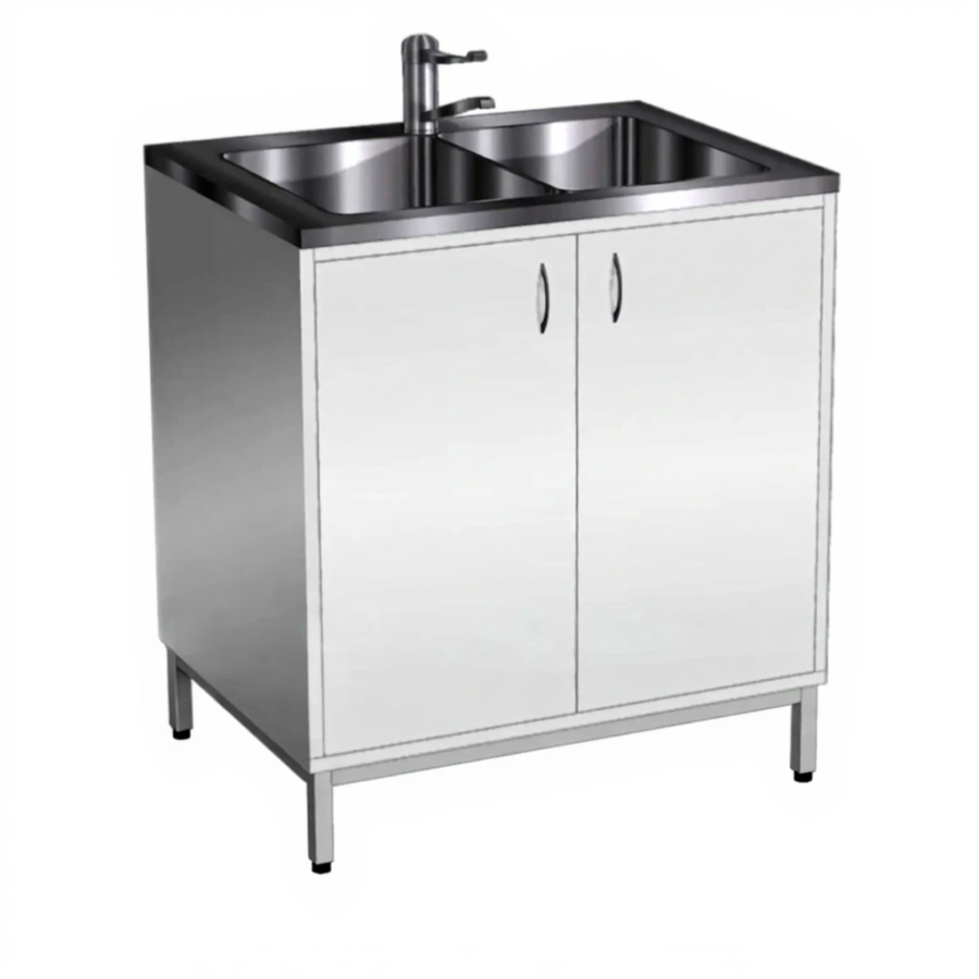 Стол-мойка СТм-102 «Стандарт» 800 (корпус металл серый, каркас серый)