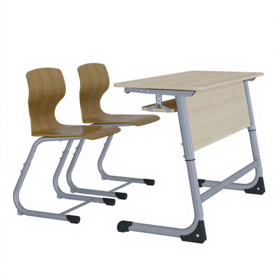 Парта 2М Smart с полкой (ЛДСП)