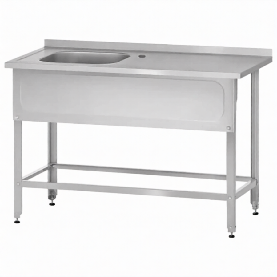 Ванна с рабочей поверх. РПЦн  860х1200х600 правое м/о 400, борт, экран (ножка угловая)