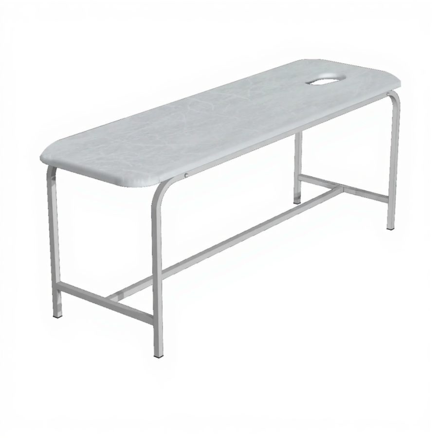 Стол массажный СМ-1 (1950х800х750) (кожзам Эконом серый, каркас серый)